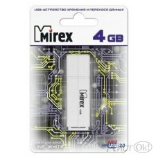 Флешка USB память 4Gb Line White 13600-FMULWH04 Mirex 