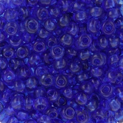 Бисер круглый прозрачный 3мм 10г, синий GR №0008 Zlatka 