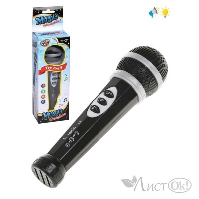 Микрофон 19 см на бат. свет/звук, в коробке 201196414 Наша игрушка 