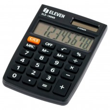 Калькулятор карманный 8-разр.,2-е питание, 58*88*10мм, кв.корень,черн. SLD-100NR Eleven 