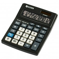 Калькулятор настольный 12-разр.двойное питание, Business Line 137*102*31мм, черный CMB1201-BK Eleven 