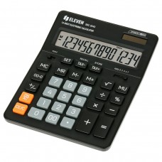 Калькулятор настольный 14 разр. двойное питание, 155*205*36мм, черный SDC-554S Eleven 