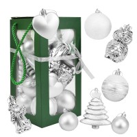 Набор шаров Серебро+белый, 27шт пластик 12*12*24CM, в подарочной упаковке EL-448030-S 