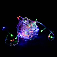 Гирлянда эл.Точечная 300 цветных лампочек LED V5. прозрачный провод с вилкой. С регулятором 3006(5714) 
