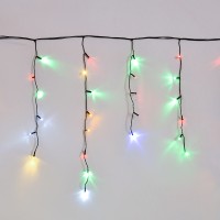 Гирлянда эл.Точечная 100 лампочек LED большая 6 угольная лампа. сосулька 3м*0.7м черный провод. С регул 3021(5729) 