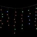 Гирлянда эл. Штора 100 лампочек LED 3*1м, Цветные шарики,  прозрачный провод 3026(5734) 