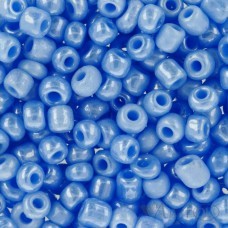 Бисер круглый непрозрачный 2мм 10г, синий. со слегка блестящим покрытием №0123B Zlatka 