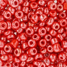 Бисер круглый непрозрачный 2мм 10г, св. красный, со слегка блестящим покрытием №0125 Zlatka 