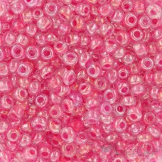 Бисер круглый прозрачный 2мм 10г розовый с бензиновым покрытием №2203 Zlatka 