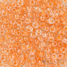 Бисер круглый прозрачный 2мм 10г яр.оранжевый с бензиновым покрытием №2211 Zlatka 