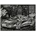 Гравюра 18*24 см золотая  Машина SCRATCHART-GOLD-CAR12 МультиАрт 