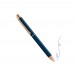 Ручка подарочная цвет корпуса синий+золото, металл+пластик, 0.7мм,автомат А6012-2 