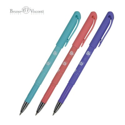 Ручка гелевая 0.5 мм синяя DeleteWrite «ПАНДОЧКИ» пиши-стирай 20-0269 BrunoVisconti 