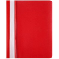 Папка-скоросш. А5 прозр.верх, пластик, 130/180мкм красный VP-200 (ПС-200-А5) 