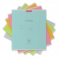 Тетрадь 12 л. клетка А5 скрепка, Классика Nature Colors ассорти (в плёнке по 10 штук) 56282 ERICH KRAUSE 