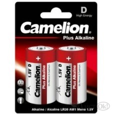 Батарейка LR20 Camelion Plus  Alkaline 2хВL (цена за блистер 2 шт) 1654 