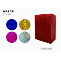 Пакет подарочный бумага 32*26*13 см Голография M-8191 MAZARI 