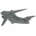 Самолёт ТРАНСПОРТНЫЙ  инерц, металл 20 см, люк, подвиж дет, сер, кор. PLANE-20-GY ТехноПарк 