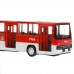Автобус инерц, металл РЕЙСОВЫЙ длина 17 см, двери,  красный, кор. IKABUS-17-RDWH ТехноПарк 