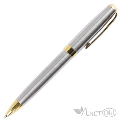 Ручка подарочная 1 мм, синие чернила, корпус круглый, цвет серебро, поворотный механизм 231477 FIORENZO 