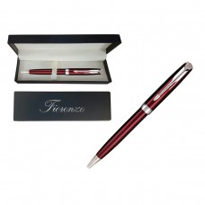 Ручка подарочная в футляре 0,7 мм, синие чернила, бордовый корпус, поворотный механизм 232049 FIORENZO 