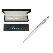 Ручка подарочная в футляре 0,7 мм, синие чернила, серебряный корпус, поворотный механизм 232055 FIORENZO 
