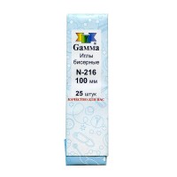 Игла бисерная №100, сталь, d -0.5 мм, набор 25 шт (цена за набор) N-216 Gamma Игла бисерная №100, сталь, d -0.5 мм, набор 25 шт (цена за набор) N-216 Gamma
