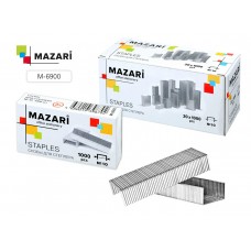 Скобы к степлеру №10, 1000шт., оцинкованные, картонная упаковка M-6900 MAZARI 