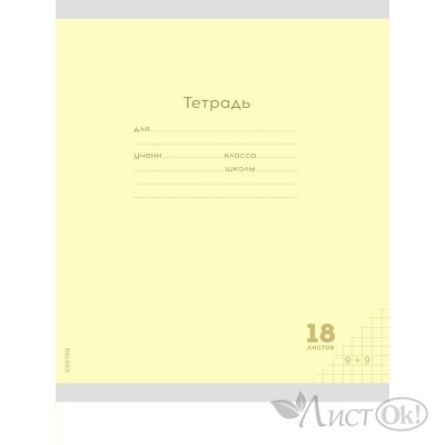 Тетрадь 18 л. клетка А5 