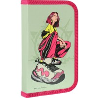 Пенал 1-секционный большой ДЕВУШКА СТАЙЛ 190х115, ламинированный картон Profit ПН-1927 Проф-Пресс 