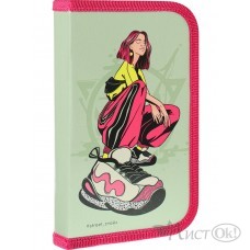 Пенал 1-секционный большой ДЕВУШКА СТАЙЛ 190х115, ламинированный картон Profit ПН-1927 Проф-Пресс 