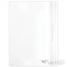 Папка-скоросш. А4 прозр.верх, пластик, 130/180мкм белый VP-200 (ПС-200/228676) БИЗНЕС ЦЭНТР 