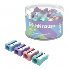 Точилка пластиковая EasySharp, Pastel, ассорти (в тубусе по 60 шт) 59985 ERICH KRAUSE 