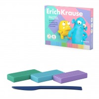 Пластилин 8цв. 144г. классический Jolly Friends Pastel со стеком, 61351 ERICH KRAUSE 