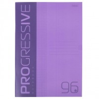 Тетрадь 96 л. клетка скр. А4 65г/кв.м Пластиковая обложка PROGRESSIVE   Фиолетовая 96Т4В1 Hatber 