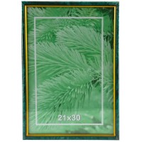 Фоторамка-пластик 21х30см А4 Малахит (зеленый мрамор) 00000000086 Мир Рамок 