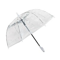 Зонт -трость, прозрачный,  полуавтомат 047 