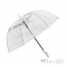 Зонт -трость, прозрачный,  полуавтомат 047 