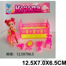 Кукла 8см с мебелью и аксессуарами WS1147 в пакете 2408666 Tongde 