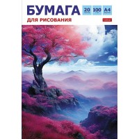 Папка для рисования А4 20л. 100г/кв.м  тиснение-Волшебное дерево- 20Бр4тВ_30966 Hatber 