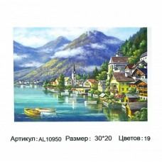 Алмазная мозайка на подрамнике, с полным заполнением, (матов.) 20х30 см, 19 цветов, 