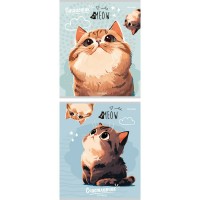 Тетрадь 96 л. клетка спир. цвет. А5, 96л. КОТ-ПУШИСТИК цвет.мелов.обложка 96-6320 Проф-Пресс 