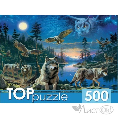 Пазлы 500 эл. TOPpuzzle. НОЧНЫЕ СОВЫ И ВОЛКИ. Ф500-3866 Рыжий кот 