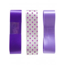 Набор декоративных лент для оформления подарков В фиолетовых оттенках, 1х13х9,5 см. БЛ-0395 