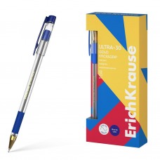Ручка шариковая 0.7 мм синяя  ULTRA-30 Gold Stick&Grip Classic. Super Glide Technology. 61109 ERICH KRAUSE 