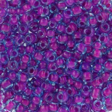 Бисер круглый, прозрачный с цветным круглым отверстием. 11/0=2.0мм. 10 г №0303 фиолетовый (0301-0324) Zlatka 