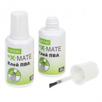 Клей ПВА с кисточкой X-Mate  20ml GL_071923 Hatber 