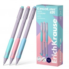 Ручка шариковая 0.5 мм синяя ErgoLine® Kids Stick&Grip Pastel Super Glide Technology,  (в коробке по 10 шт.) 62037 ERICH KRAUSE 