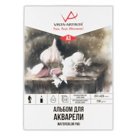 Альбом для рис. акварелью 12л. склейка с одной стороны 230 г/м2 A3 (29.7х42 см) белая бумага крупнозернистая SWB-01 