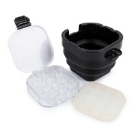 Стакан -трансформер с палитрой черный/black, в пакете с картонным еврослотом GPA-01 